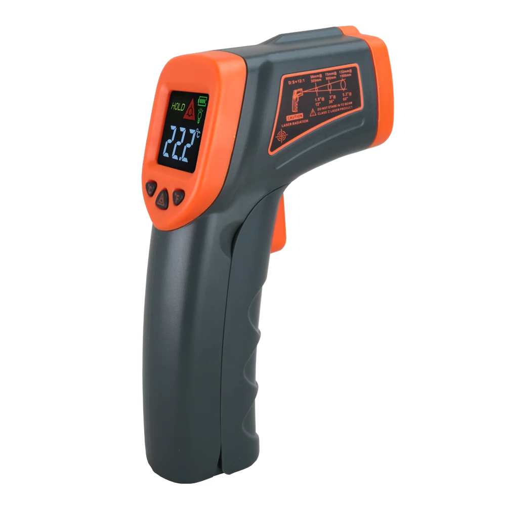 Vær opmærksom før brug af infrarødt termometer Digitalt -kontaktpyrometer far...